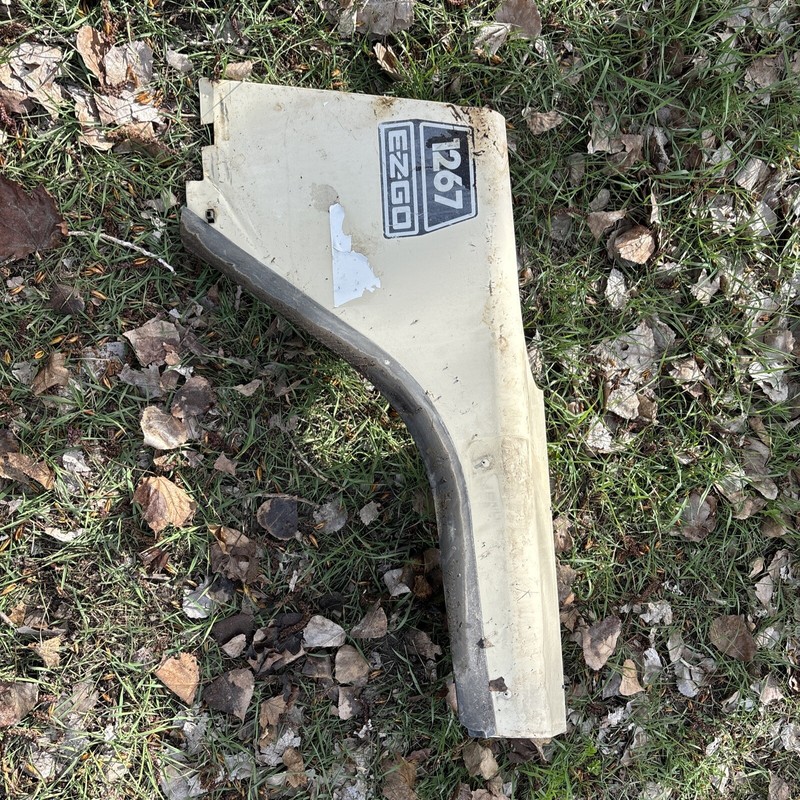 1970’s - 80’s VINTAGE EZGO MARATHON GOLF CART REAR LEFT METAL BODY FENDER