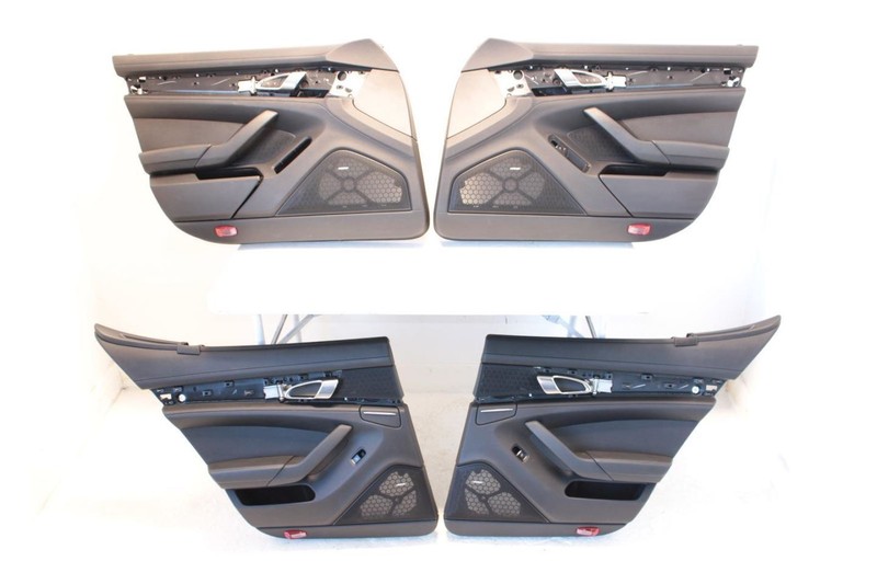 10-13 Porsche Panamera Front and Rear Complete Set of Door Trim Panels