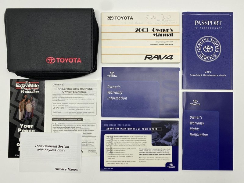 Owners Manual 2003 Toyota Rav4 86803