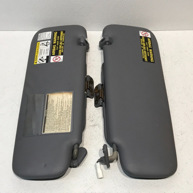 98-02 Lexus LX470 J100 Sun Visor Left Right Shade Light Tan Gray OEM Pair