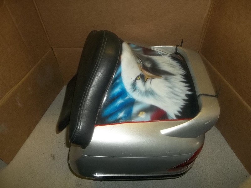 Honda Gold Wing Storage Compartment Sissy Bar w/ Eagle Mural *FREE SHIPPING*