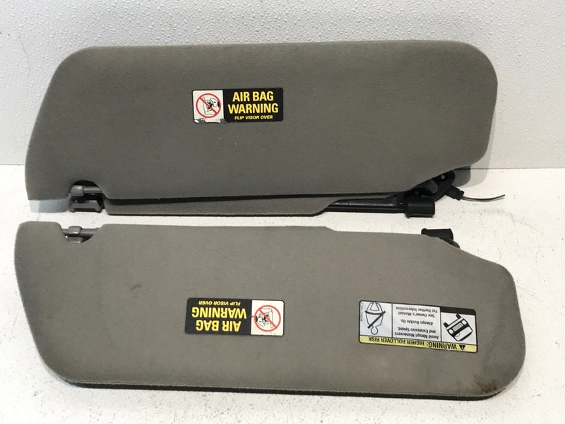 95-01 Ford Ranger Explorer Left LH RH Right Sun Visors Gray OEM