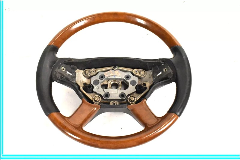 07-10 Mercede W221 S550 CL550 Steering Wheel Black Wood A2214600303 OEM