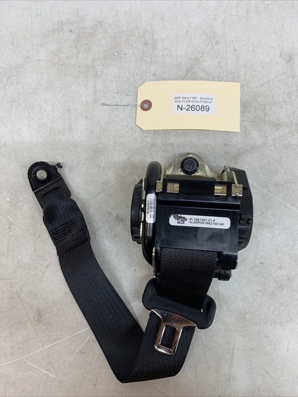 17- 22 TESLA MODEL 3 REAR LEFT OR RIGHT SEAT BELT RETRACTOR 108128101E 26089 B70