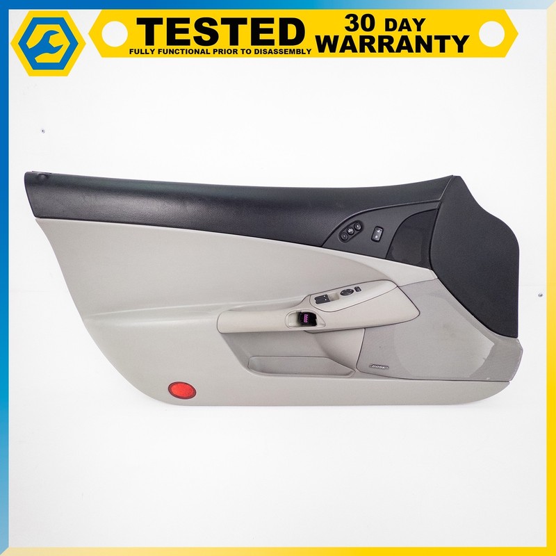 05-13 CHEVROLET CORVETTE C6 FRONT LEFT DRIVER SIDE INTERIOR DOOR PANEL BEIGE OEM