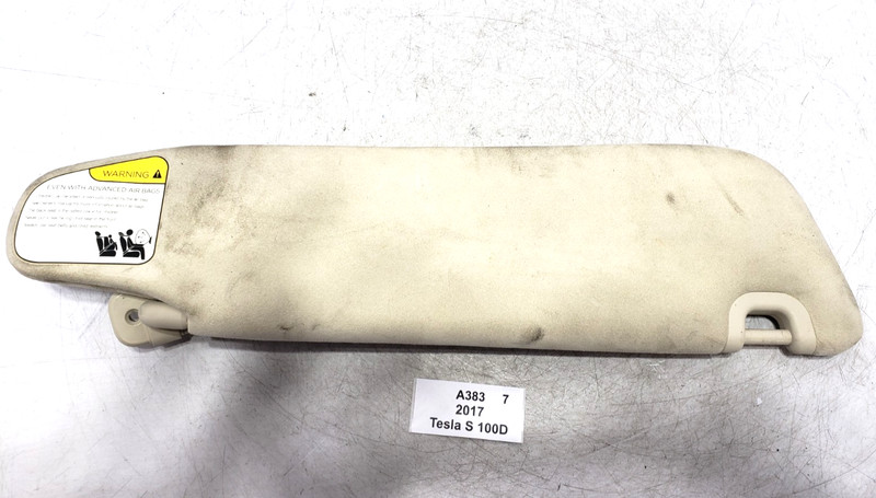 ✅ 12-20 OEM Tesla Model S Front Left Driver Side Sunvisor Visor Beige*