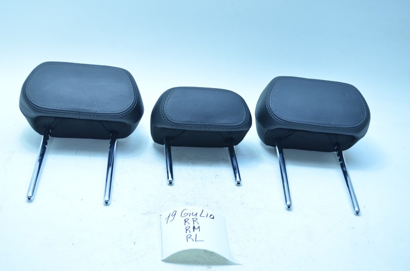 17-21 ALFA ROMEO GIULIA REAR LEFT / CENTER / RIGHT SEAT HEADREST SET OEM