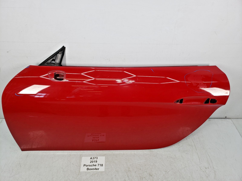 ✅ 17-24 OEM Porsche 718 Boxster 982 Front Left Driver Door Shell Red *