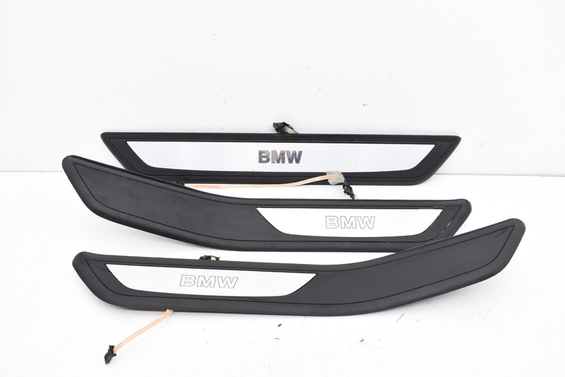 2011 BMW 750i F01 Illuminated Door Sill Scuff Plate Trim Set INCOMPLETE OEM KW71