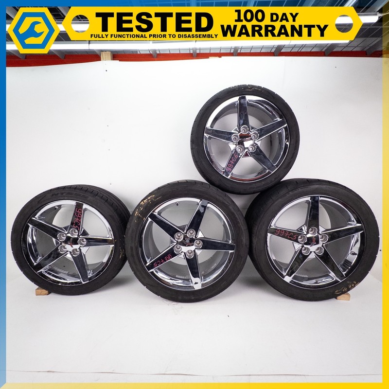 05-13 CHEVROLET CORVETTE C6 18x8.5Jx56 19x10Jx79 FRONT & REAR WHEEL RIM SET OEM