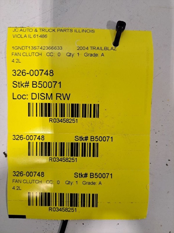 Fan Clutch Fits 02-07 ENVOY 3458251