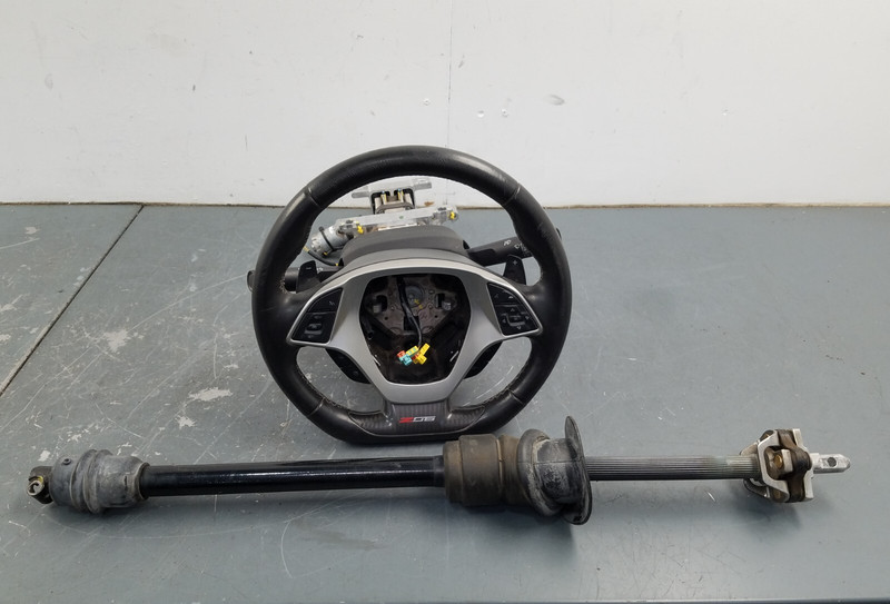 2016 Chevy Corvette C7 Z06 Carbon Leather Steering Wheel / Column #5068 M5
