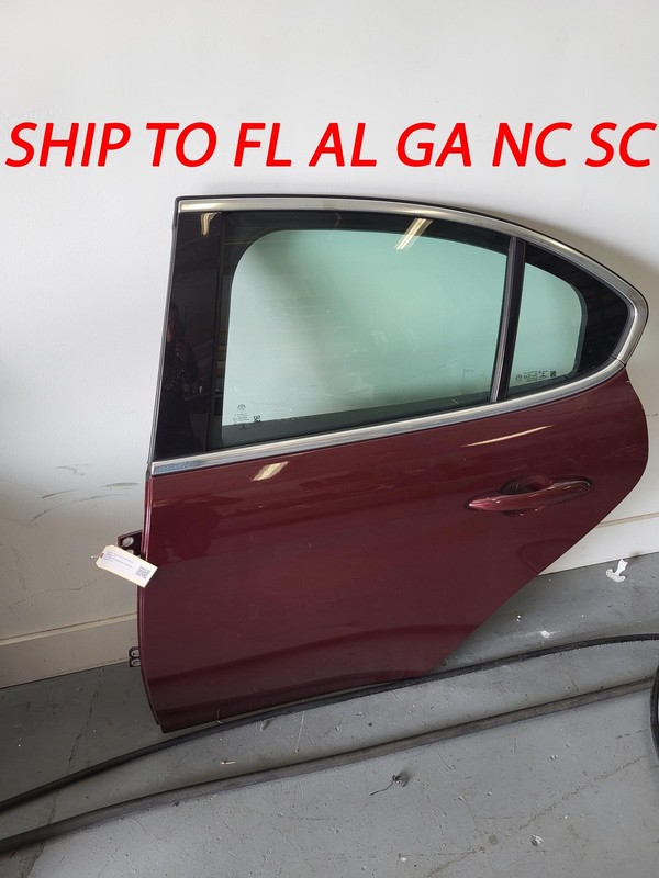Used Oem Alfa Romeo Left Driver Rear Door for 2017-2019 Giulia 2.0L RWD