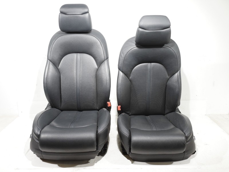 2011-18 Audi A8 A8L D4 Front LEFT / RIGHT Seats Heated Cooled Black Leather OEM