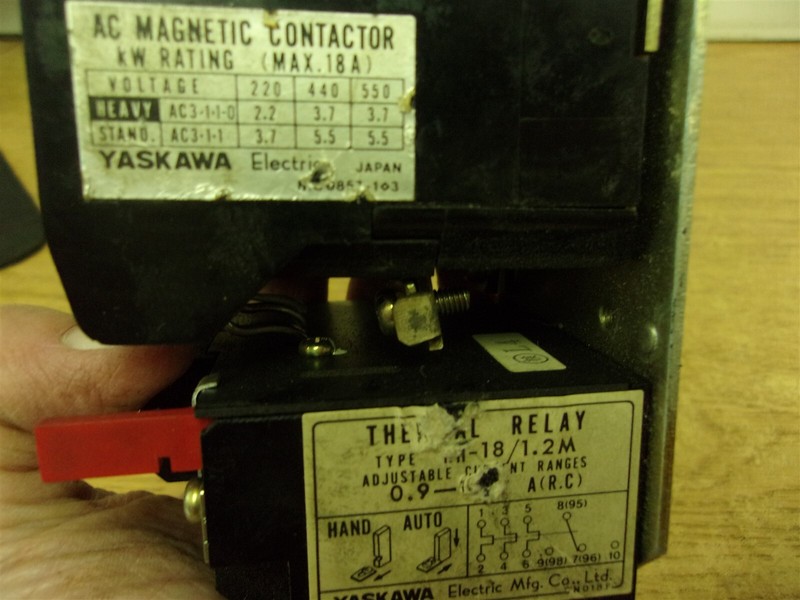 Yasawa H1-12E Magnetic Contactor w/ Thermal Relay RH-18/12M *FREE SHIPPING*