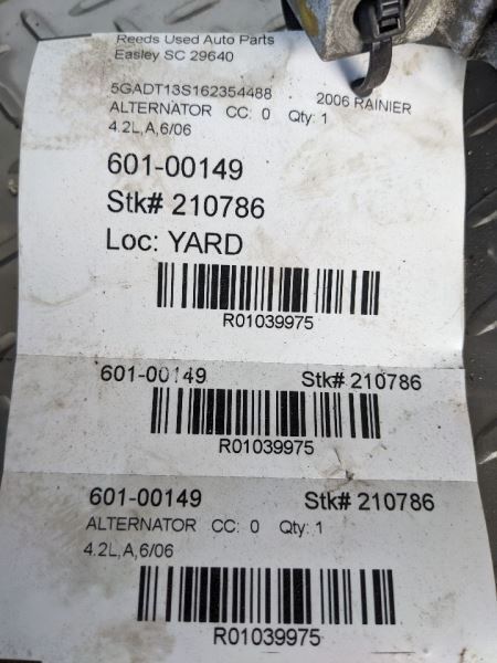 Alternator Fits 06 ENVOY 1039975