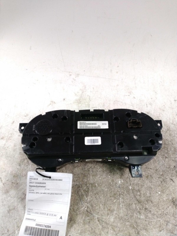 Used Speedometer Gauge fits: 2017 Dodge Charger cluster MPH 140 MPH w/o gloss bl