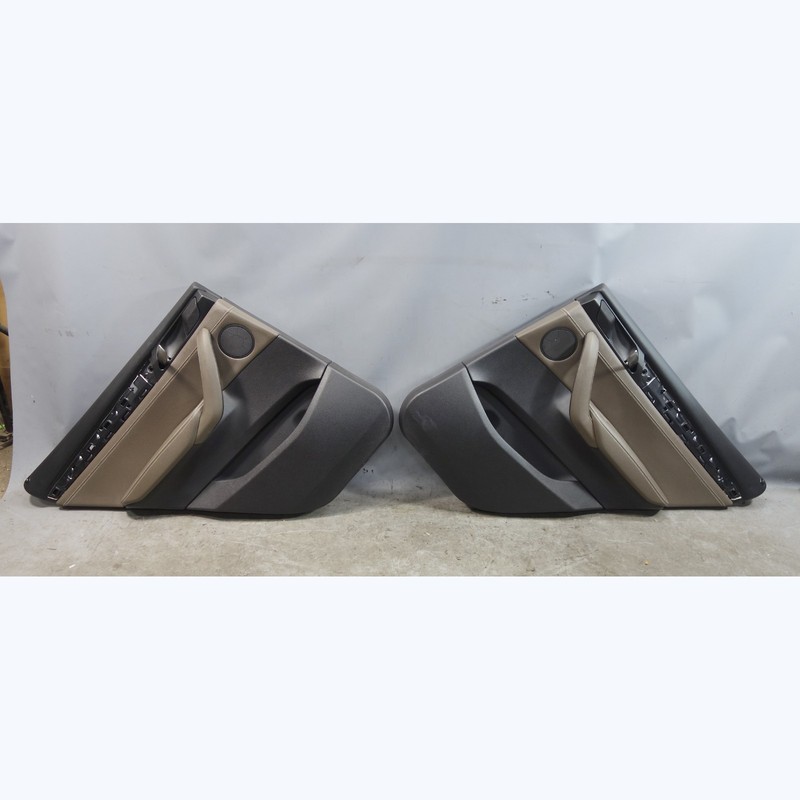 2011-2017 BMW F25 X3 Rear Interior Door Panel Trim Pair Mocha Brown Leather OEM