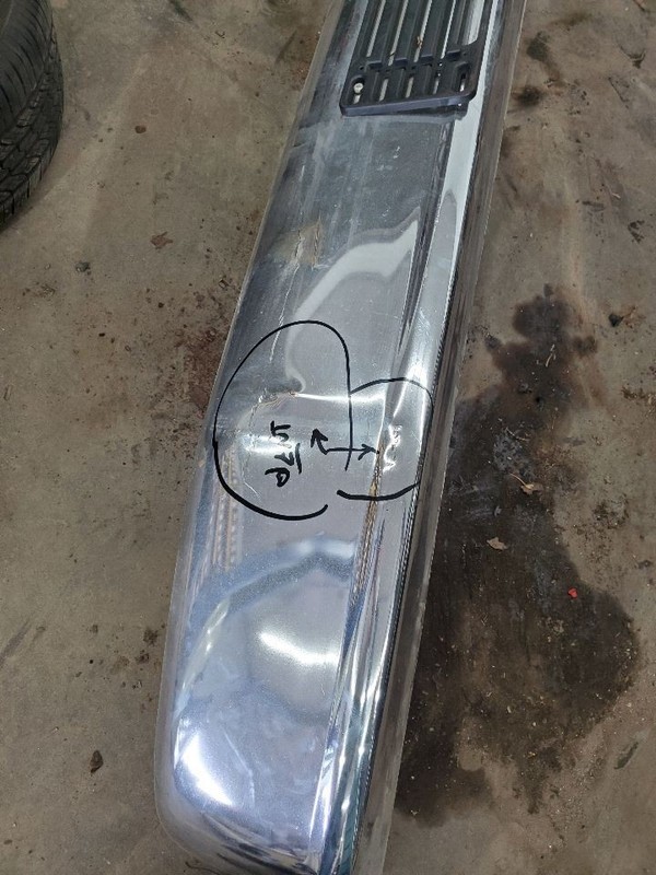 Front Bumper From 8501 GVW Chrome Fits 92-97 FORD F250 PICKUP 297769