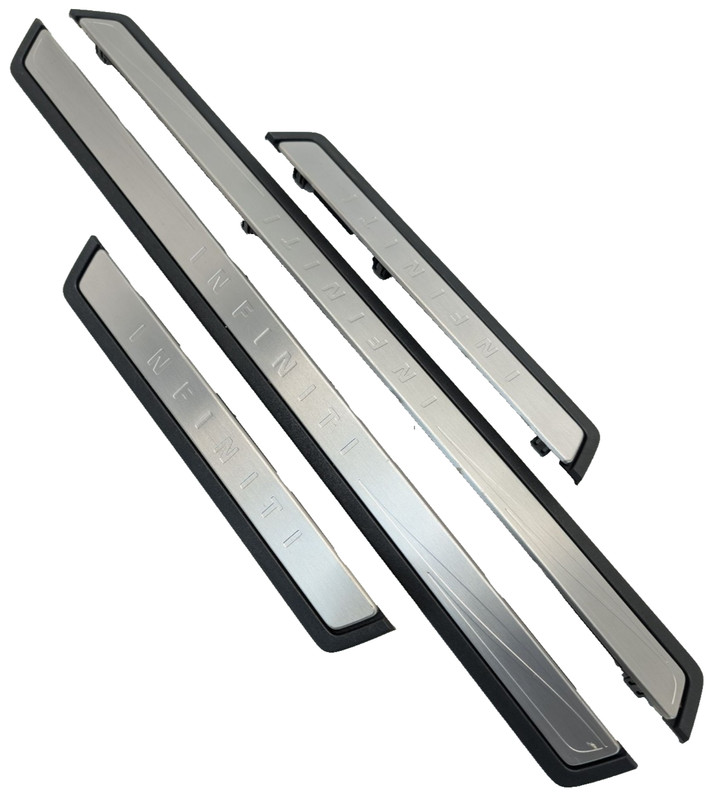 2013-2020 INFINITI QX60 OEM DOOR TRIM SILL SCUFF PLATE INSERT, SET