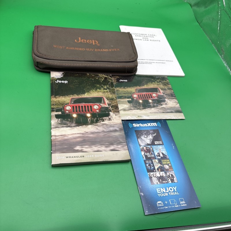 2016 Jeep WRANGLER Owners Manual Owners Info CD With Case Included