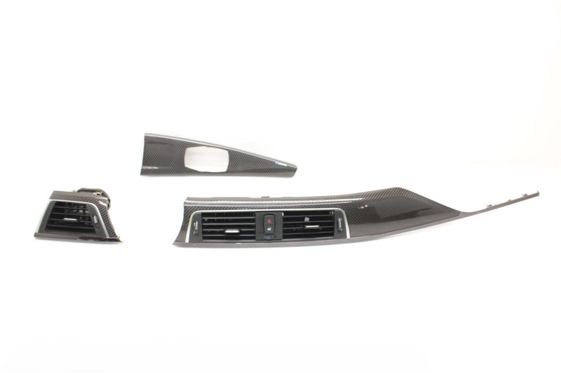 15-20 BMW M3 3.0L St of 3 Carbon Fiber Dash Trim Vent Trims 9347436