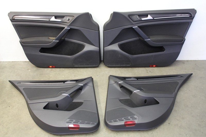 MK7 VW GTI Cloth Door Panels Cards Doorcards 4 Door Genuine Oem 2015-2017