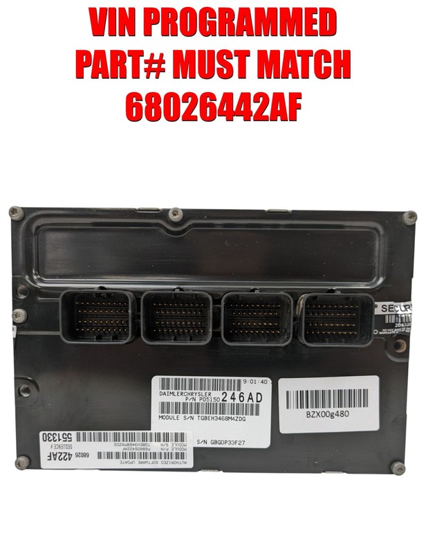 VIN PROGRAMMED 08-10 Charger Magnum Challenger 300 Engine Control ECU Module OEM