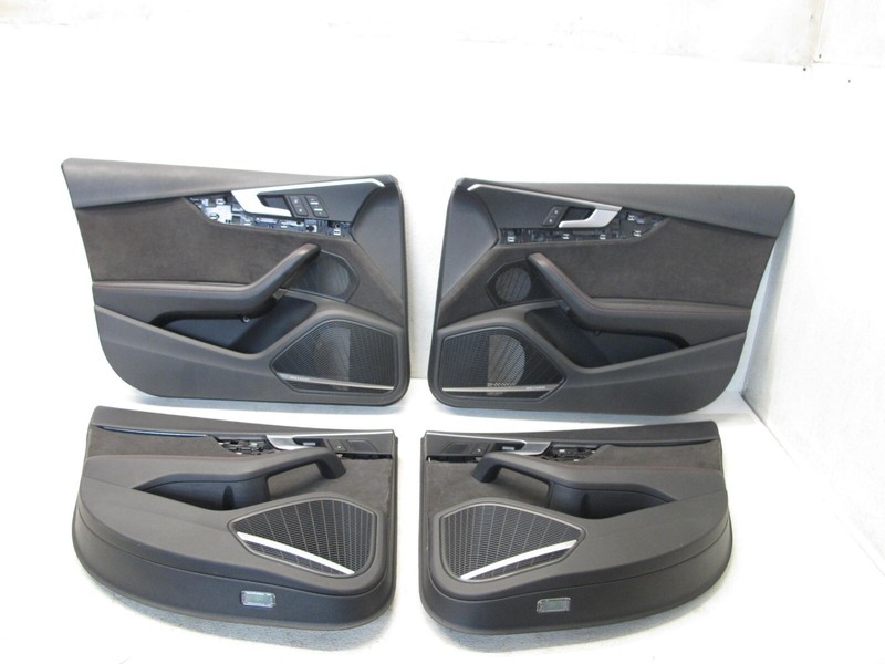 18-21 AUDI B9 S4 SEDAN FRONT REAR DOOR PANEL SET ALCANTARA SUEDE OEM 041525