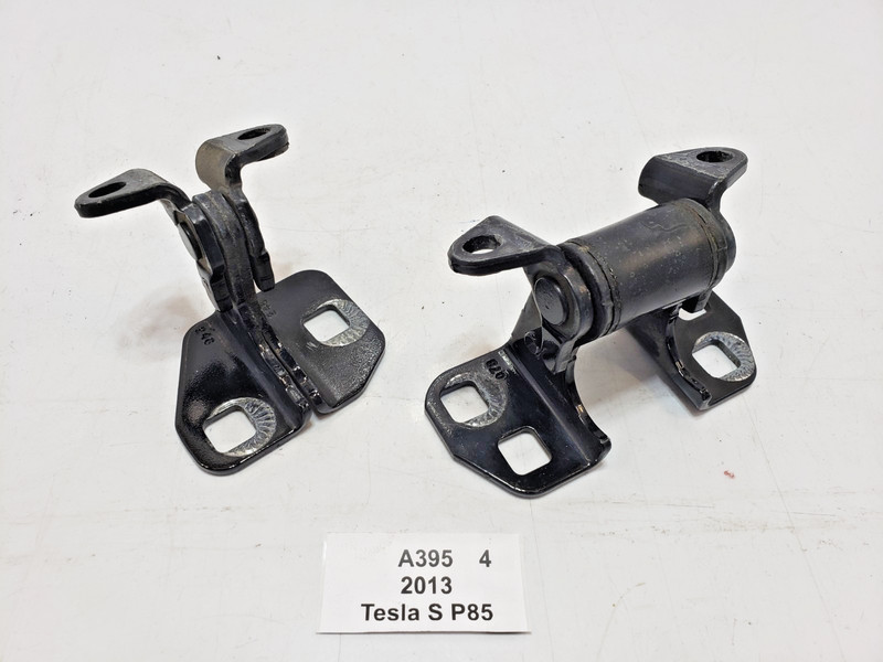 ✅ 12-25 OEM Tesla Model S Rear Left Driver Door Hinge Upper Lower Black SET