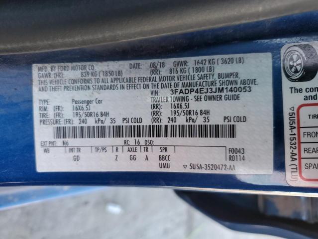 Used Engine Control Module (ECM) fits: 2018 Ford Fiesta Electronic Control Modul