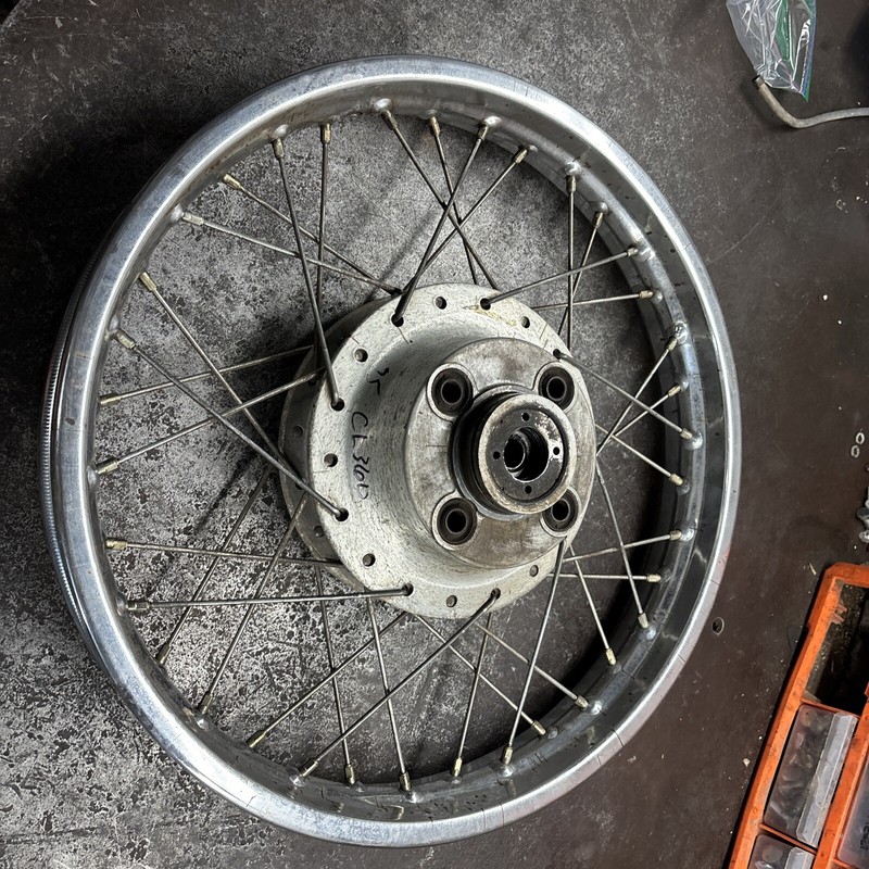1975 Vintage Honda MotorcycleCL360 Cl 360 Rear Wheel Did 185 X 18