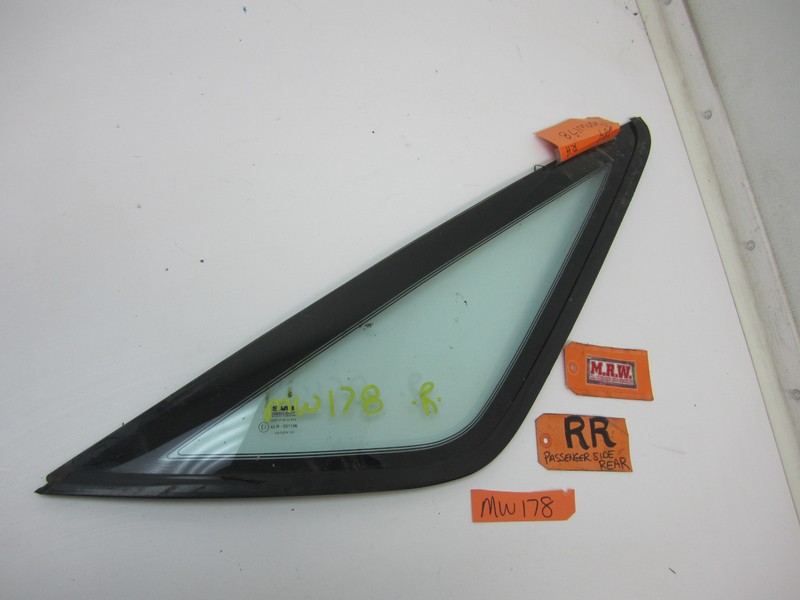86-92 SAAB 9000 BACK SIDE RIGHT REAR QUARTER GLASS WINDOW PASSENGER R RH RR CAR