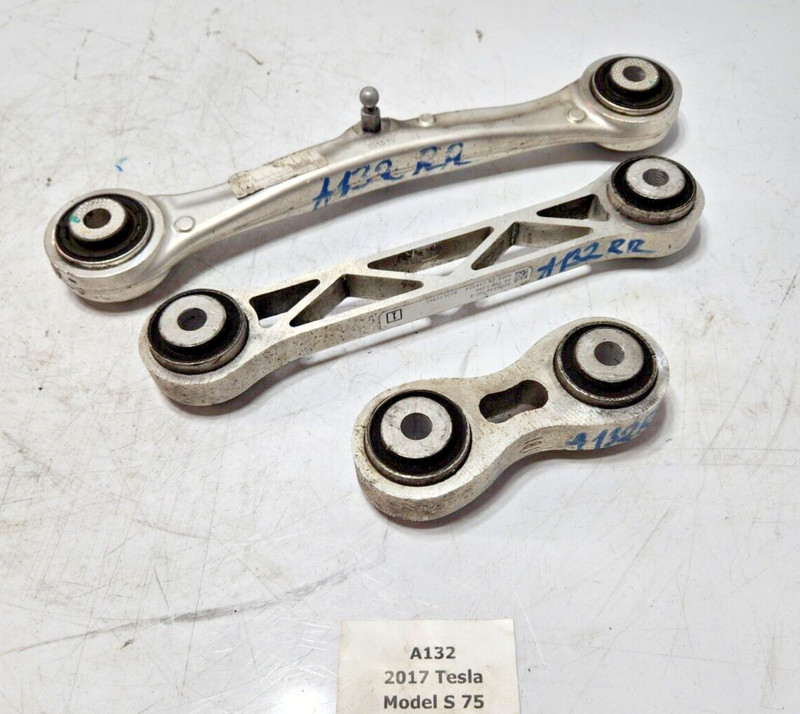 ✅ 12-20 OEM Tesla Model S Rear Right Passenger Upper Lower Control Arm SET Of 3