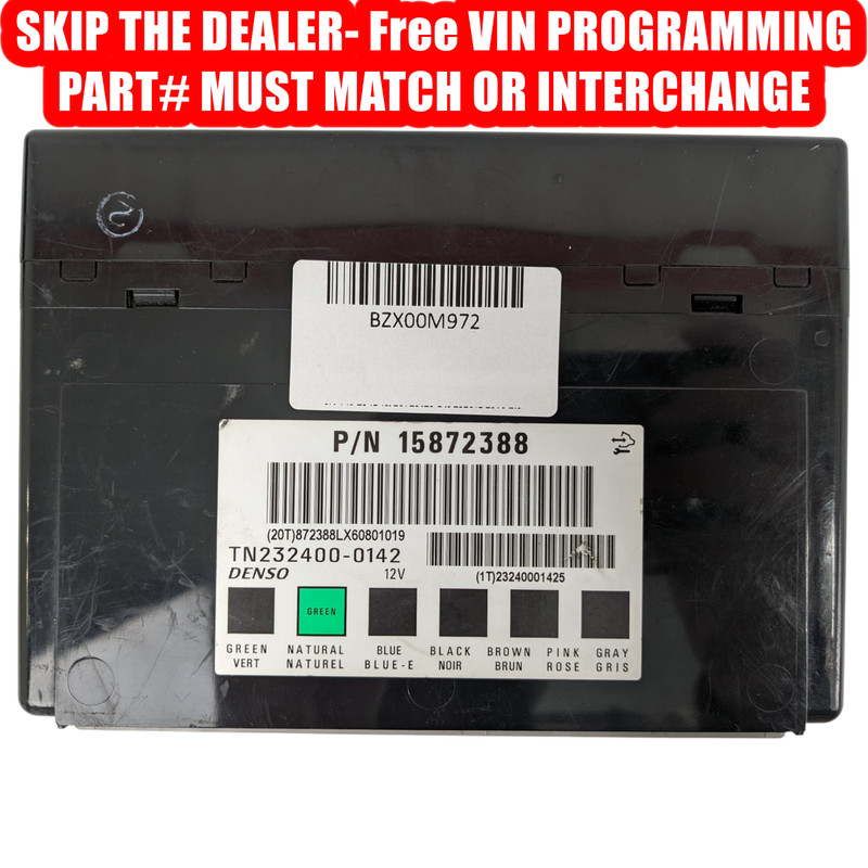 PROGRAMMED 2006-2013 Cadillac Chevrolet Buick BCM Body Control Module 15872388