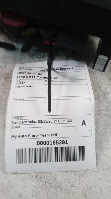 2017 AUDI Q3 A/C Selector Switch OEM 8U0820043JXHA Used 106K Miles White