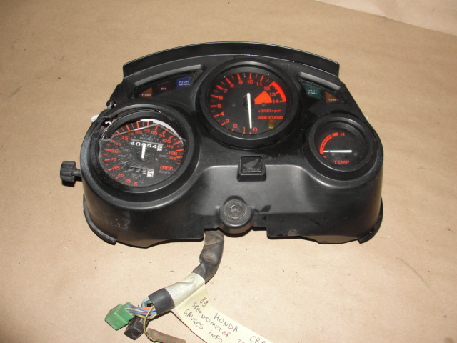 89 HONDA CBR 600 F SPEEDOMETER TACHOMETER TEMP GAUGES INFO CLUSTER CBR600