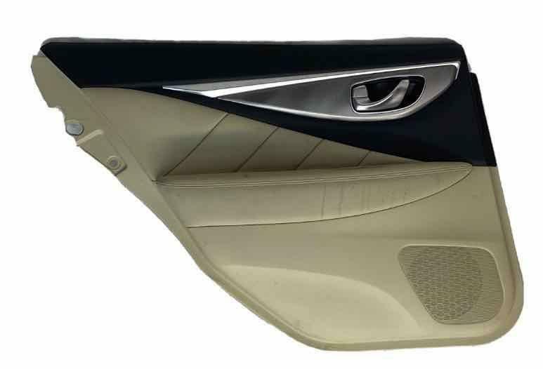 INFINITI Q50 DOOR PANEL TRIM 14 TO 20 REAR LEFT SIDE BEIGE ASSY OEM 829014GH8B