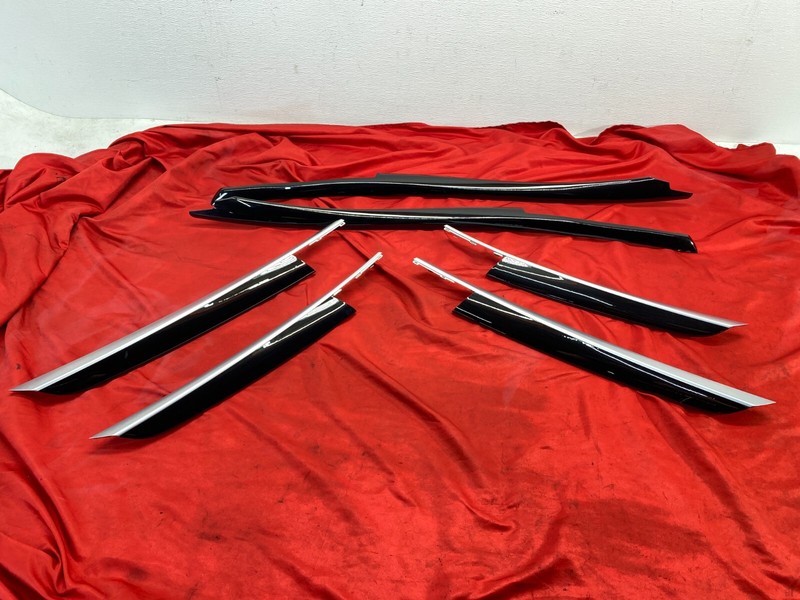 07-13 BMW E70 X5 M Interior Center Console Door Wood Trim Piano Black Set! OEM✅