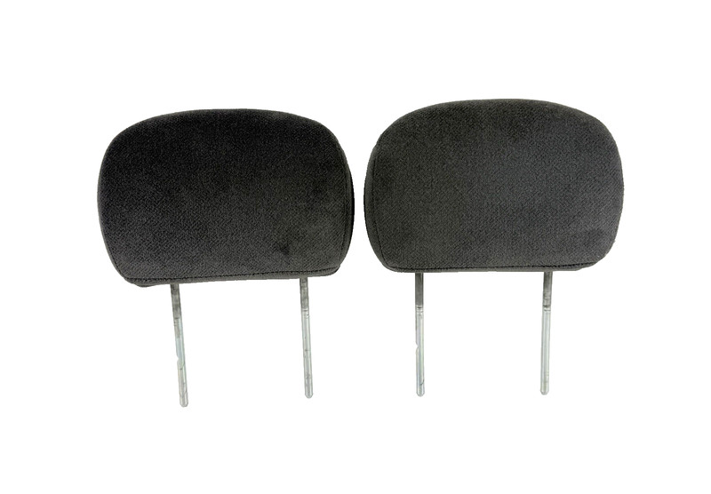2002-2009 GMC Envoy Front Seats Headrests Dark Gray Cloth x2 Pair