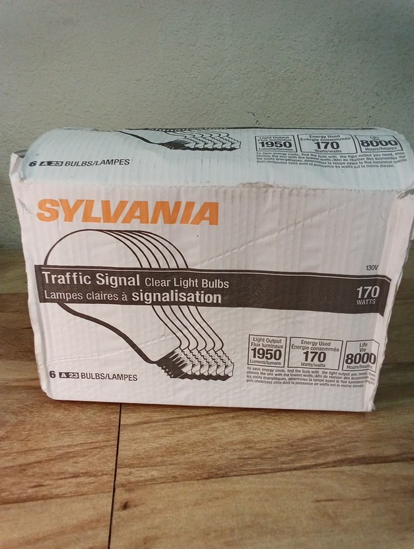 Lot Of 7 Sylvania Traffic Signal Light bulbs A-23 170 Watts 6pks