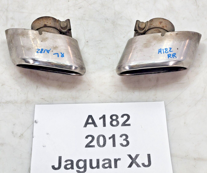 ✅ 10-19 OEM Jaguar XJ XJR Left Right Passenger Driver Exhaust Muffler Tips SET
