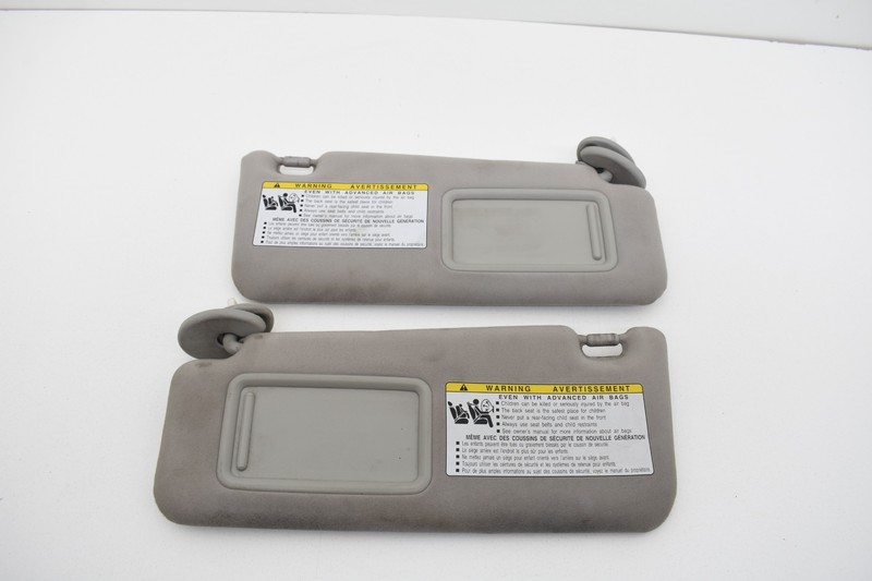 2009 Lexus IS250 Left Driver & Right Passenger Sun Visor Set Pair Gray OEM KW47
