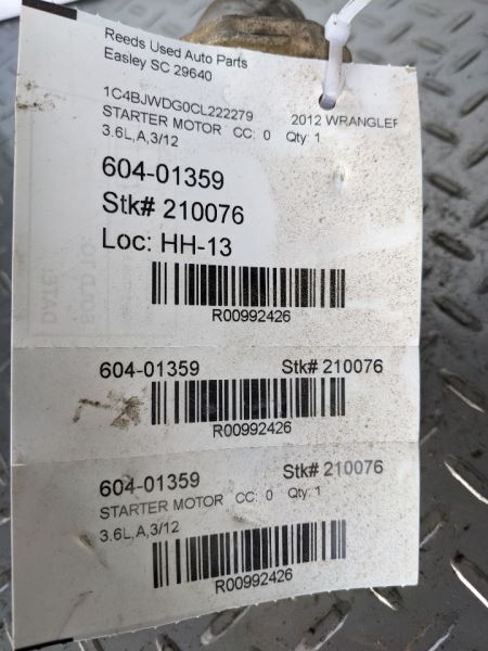 WRANGLER2012 Starter Motor 992426