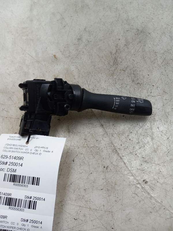 12-19 TOYOTA PRIUS C COLUMN SWITCH PASSENGER RIGHT WIPER US MARKET