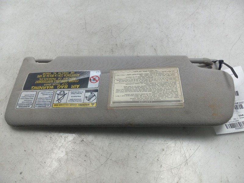 07-13 TOYOTA TUNDRA SR5 EXTENDED CAB DRIVER SIDE SUN SHADE VISOR