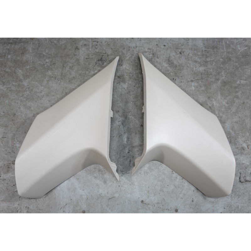 07-13 BMW E70 X5 Rear Trunk D-Pillar Trim Panel Cover Pair Oyster Beige OEM