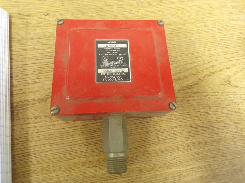 Potter Electric WFS-2 Supervisory Pressure Switch J33AX 5355 *FREE SHIPPING*