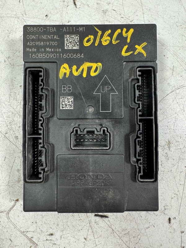 16-17 Honda Civic LX 4D 2.0 AT Body Control Module 38800-TBA-A11 OEM