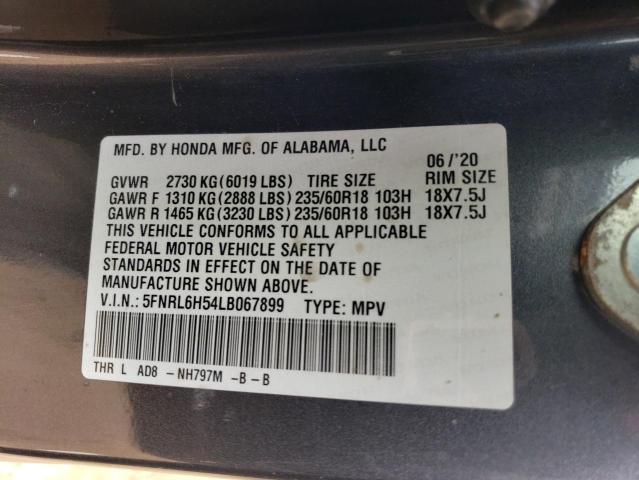 2020 Honda Odyssey Speedometer Gauge OEM Grey 78100THRAK1 51K Miles